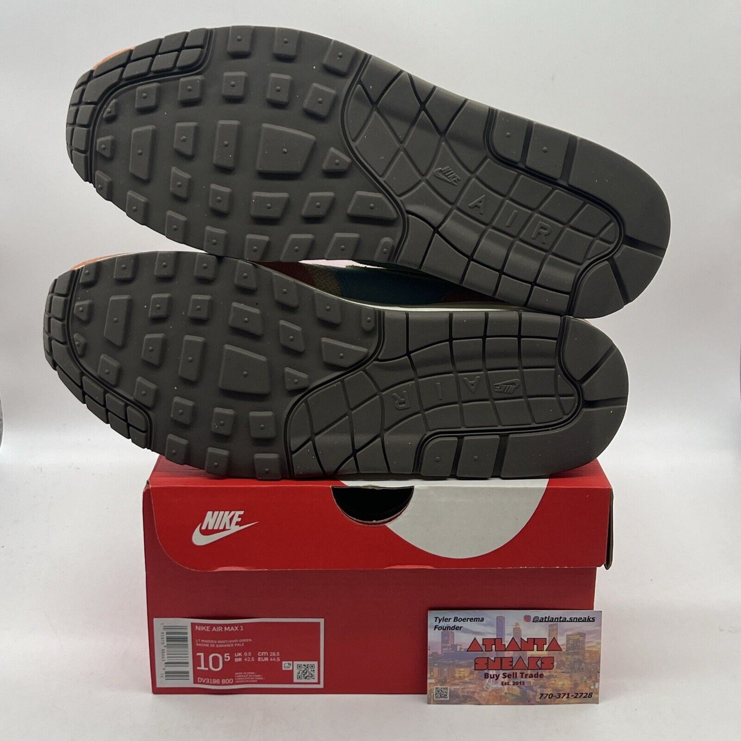 Size 10.5 - Nike Air Max 1 Light Madder Root 2022 Brand New Og All