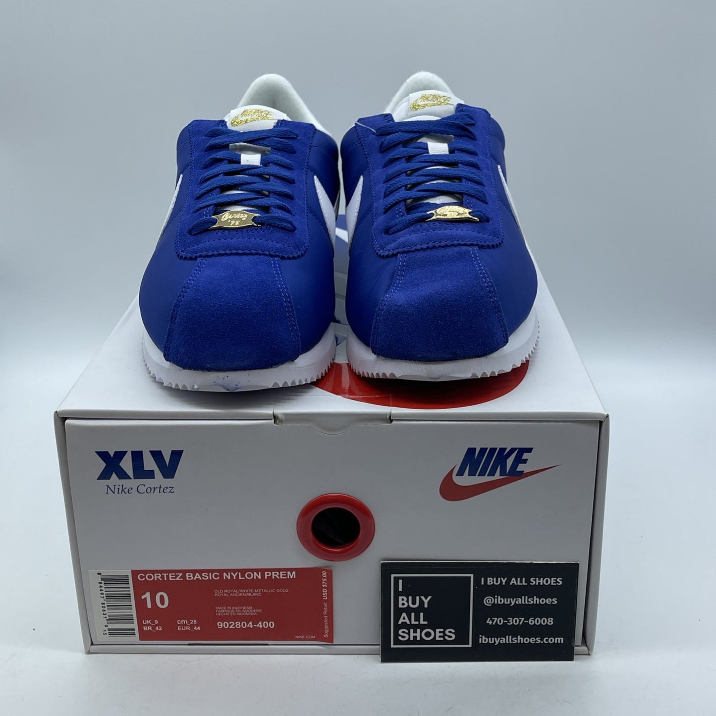 Size 10 - Nike Cortez Basic Nylon Long Beach Blue White Suede (902804-400)