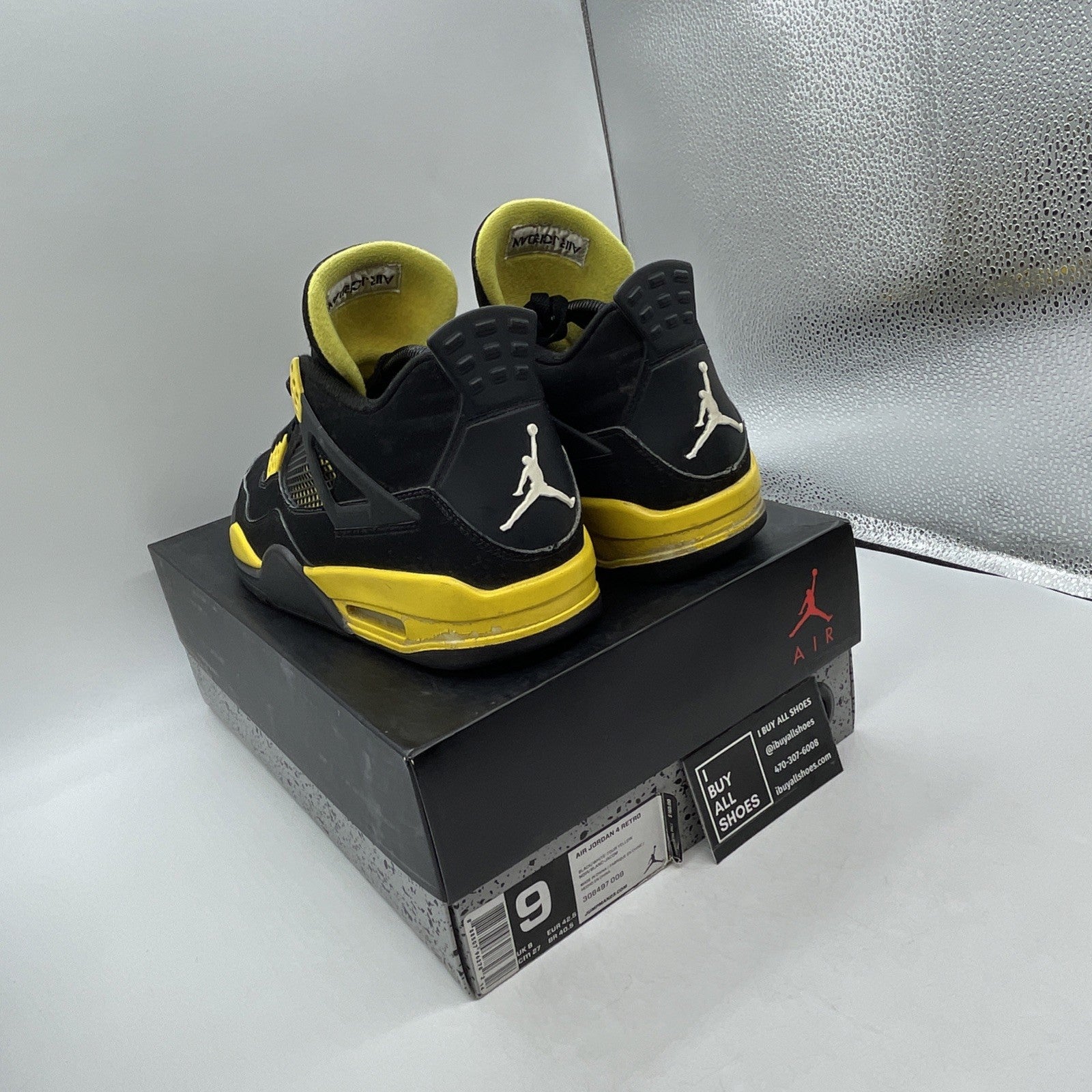 Size 9 - Air Jordan 4 Retro Low Thunder (308497-008)