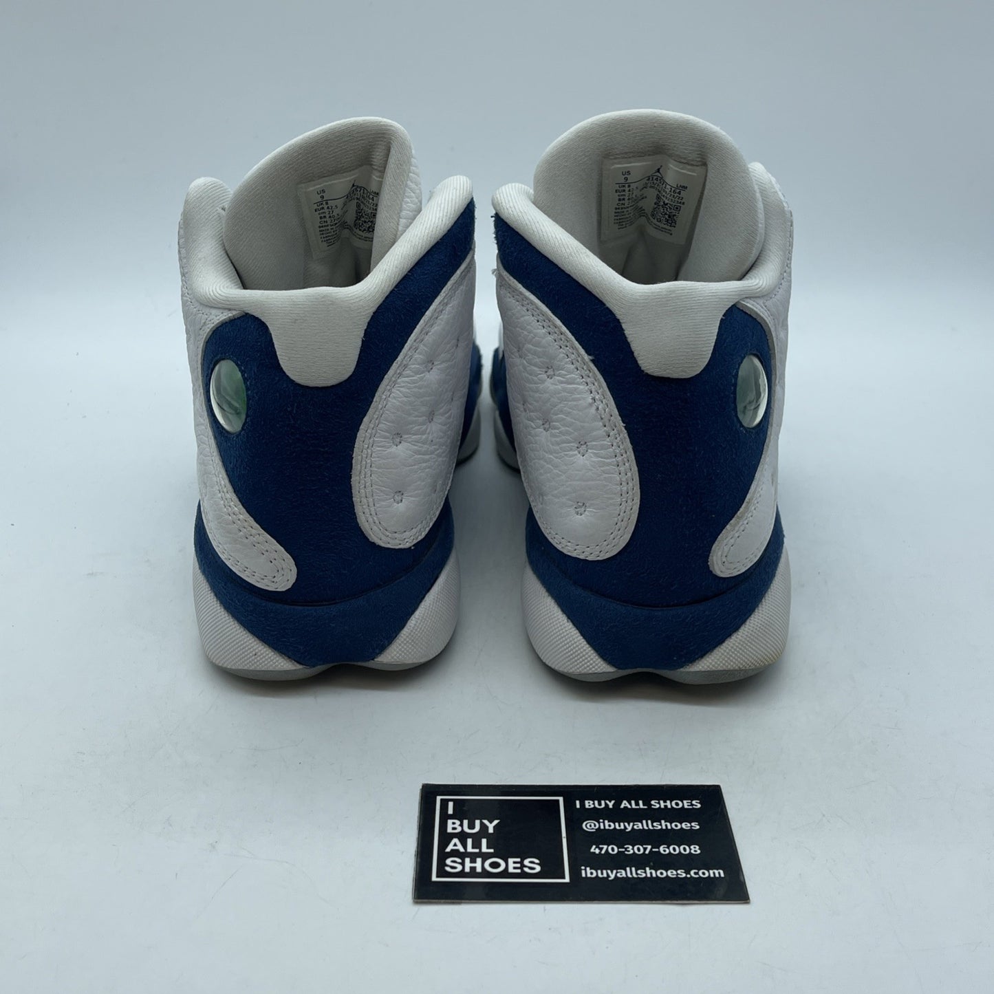 Size 9 - Jordan 13 Retro Mid French Blue White Suede Leather (414571-164)