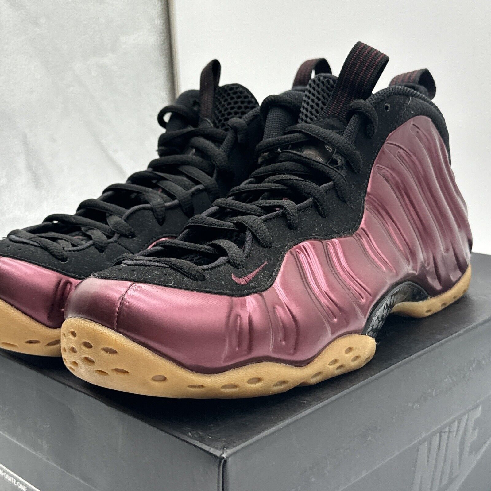 Size 9 - Nike Air Foamposite One Night Maroon 2016 Gum Soles Carbon Burgundy OG