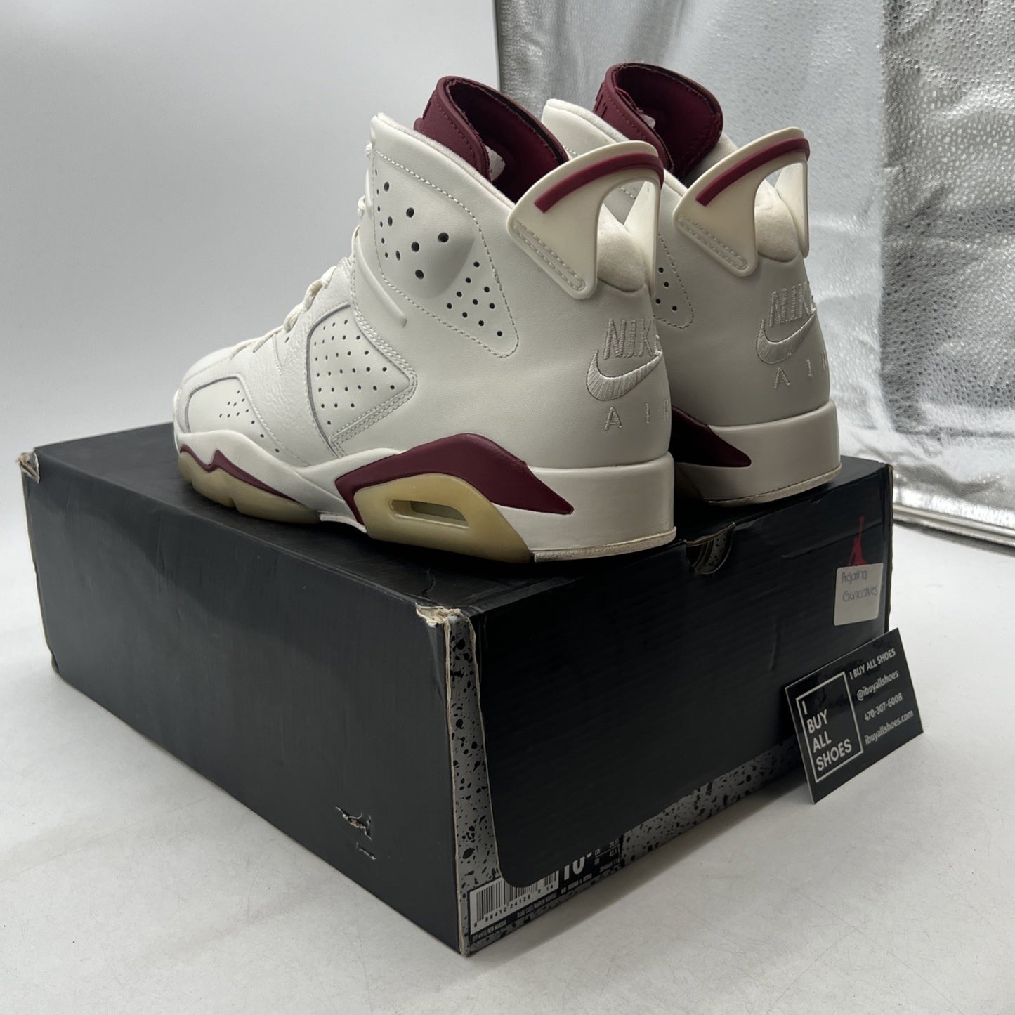 Size 10.5 - Air Jordan 6 Retro 2015 Maroon (384664-116)