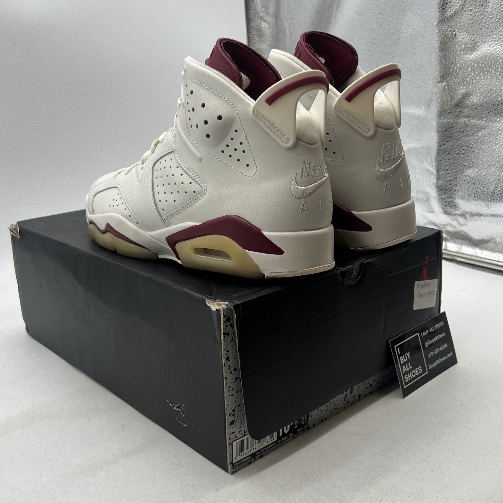 Size 10.5 - Air Jordan 6 Retro 2015 Maroon (384664-116)