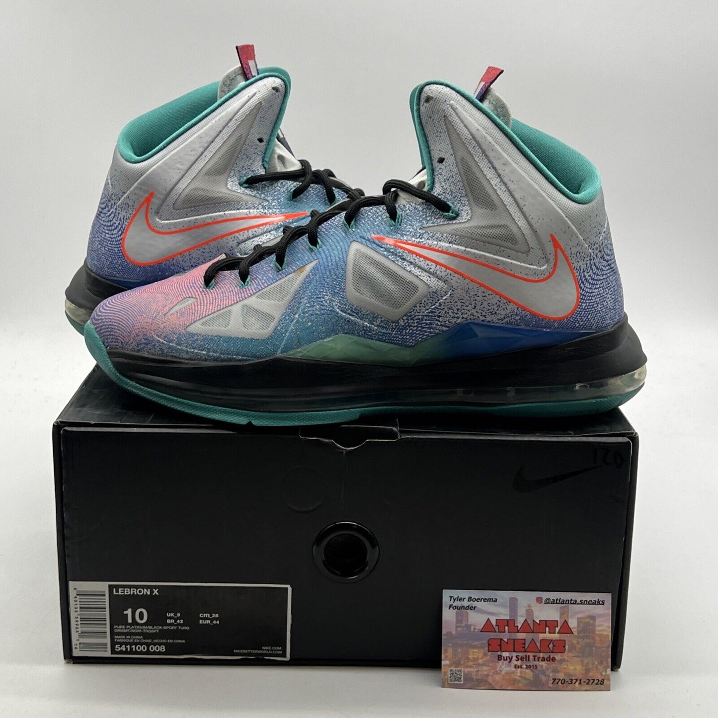 Size 10 - Nike LeBron 10 Pure Platinum (541100-008