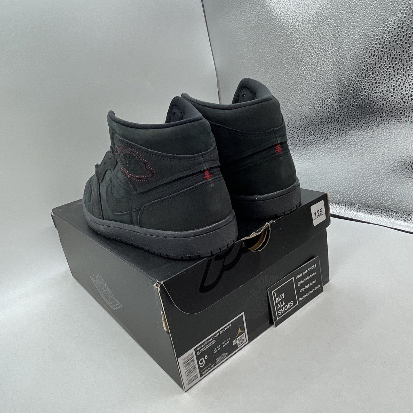 Size 9.5 - Air Jordan 1 SE Craft Mid Dark Smoke Red (FD8634-001)