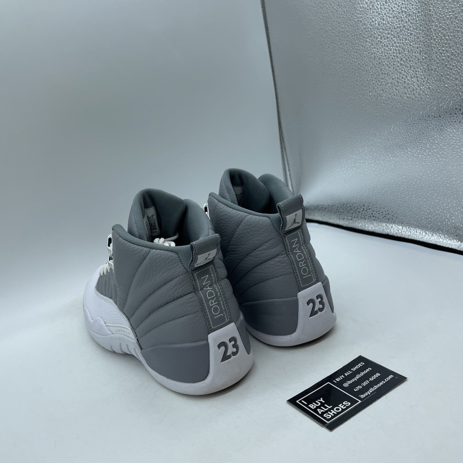 Size 9.5 - Jordan 12 Stealth 2022 Grey White Leather (CT8013-015)