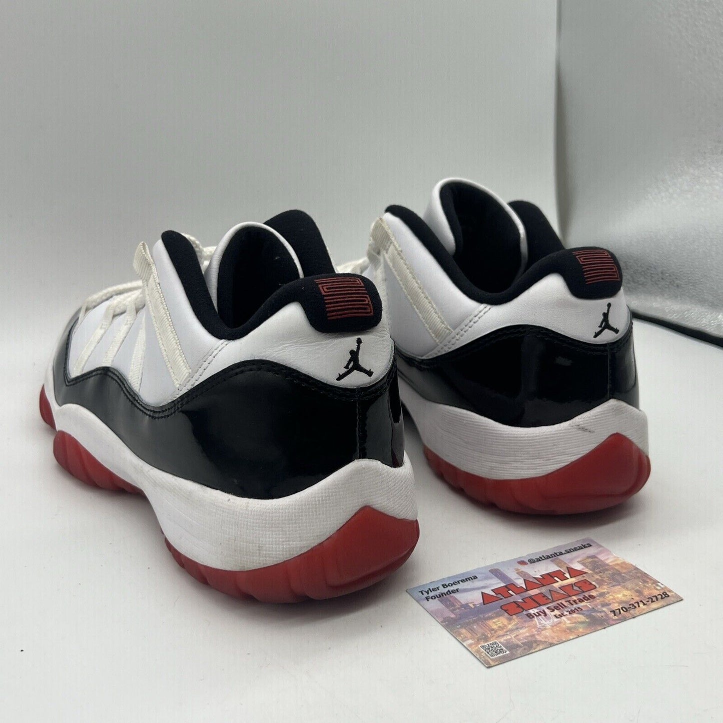 Size 11 - Jordan 11 Retro Low Concord-Bred Black White Red Leather Used