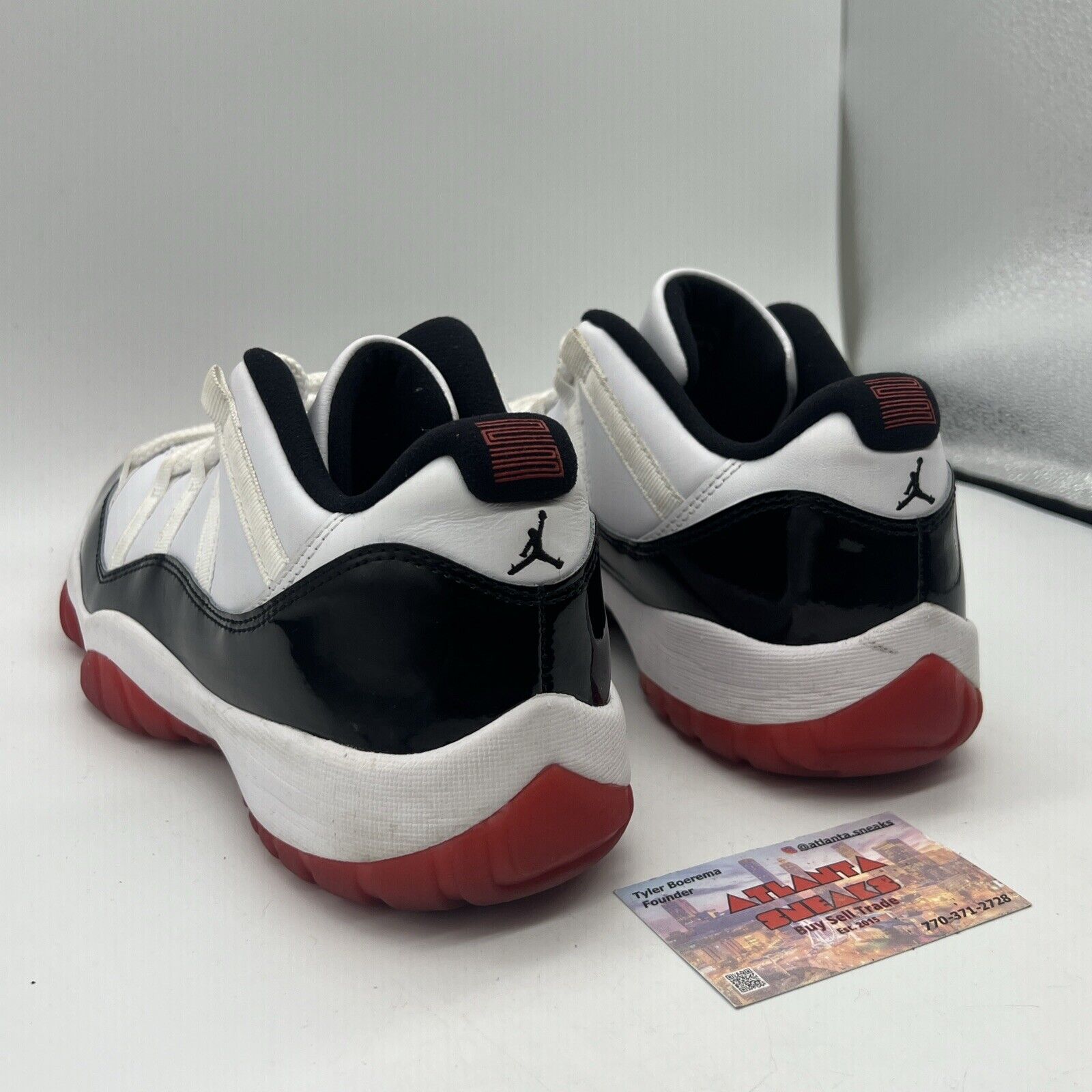 Size 11 - Jordan 11 Retro Low Concord-Bred Black White Red Leather Used