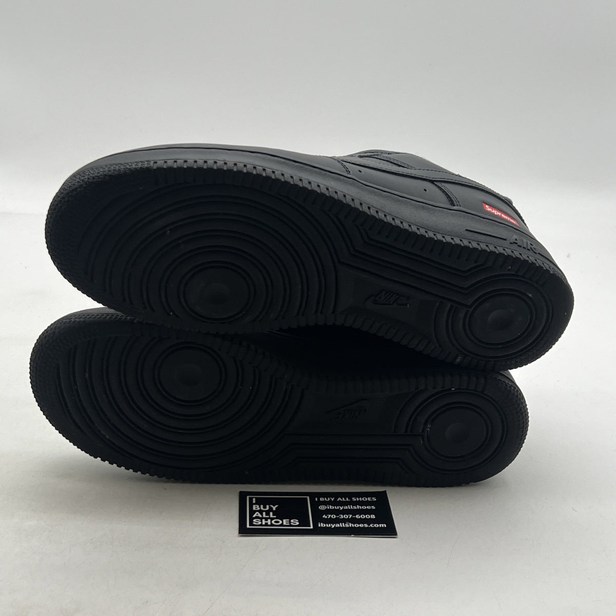Size 10 - Nike Air Force 1 Low x Supreme Box Logo - Black (CU9225-001)