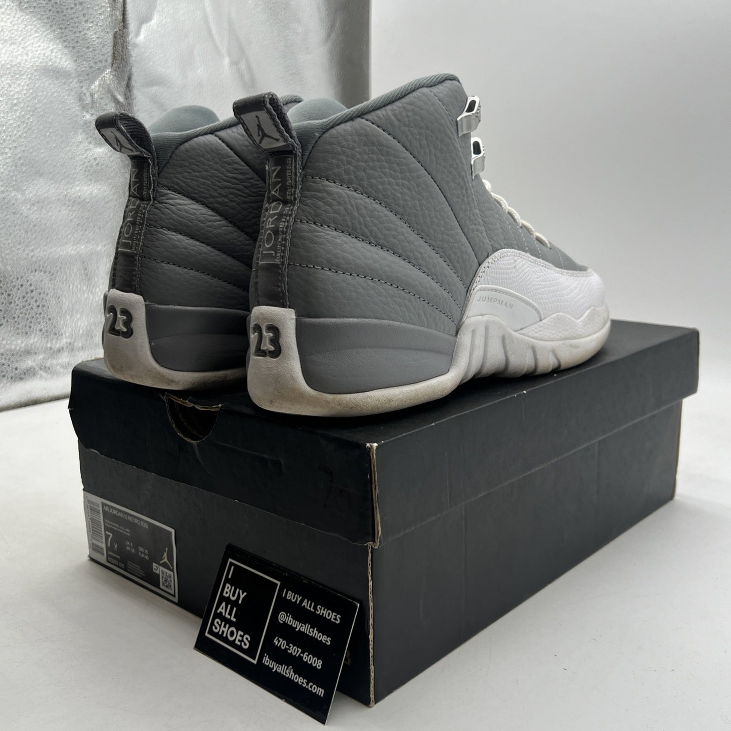 Size 7Y - Air Jordan 12 Stealth 2022 (153265-015)