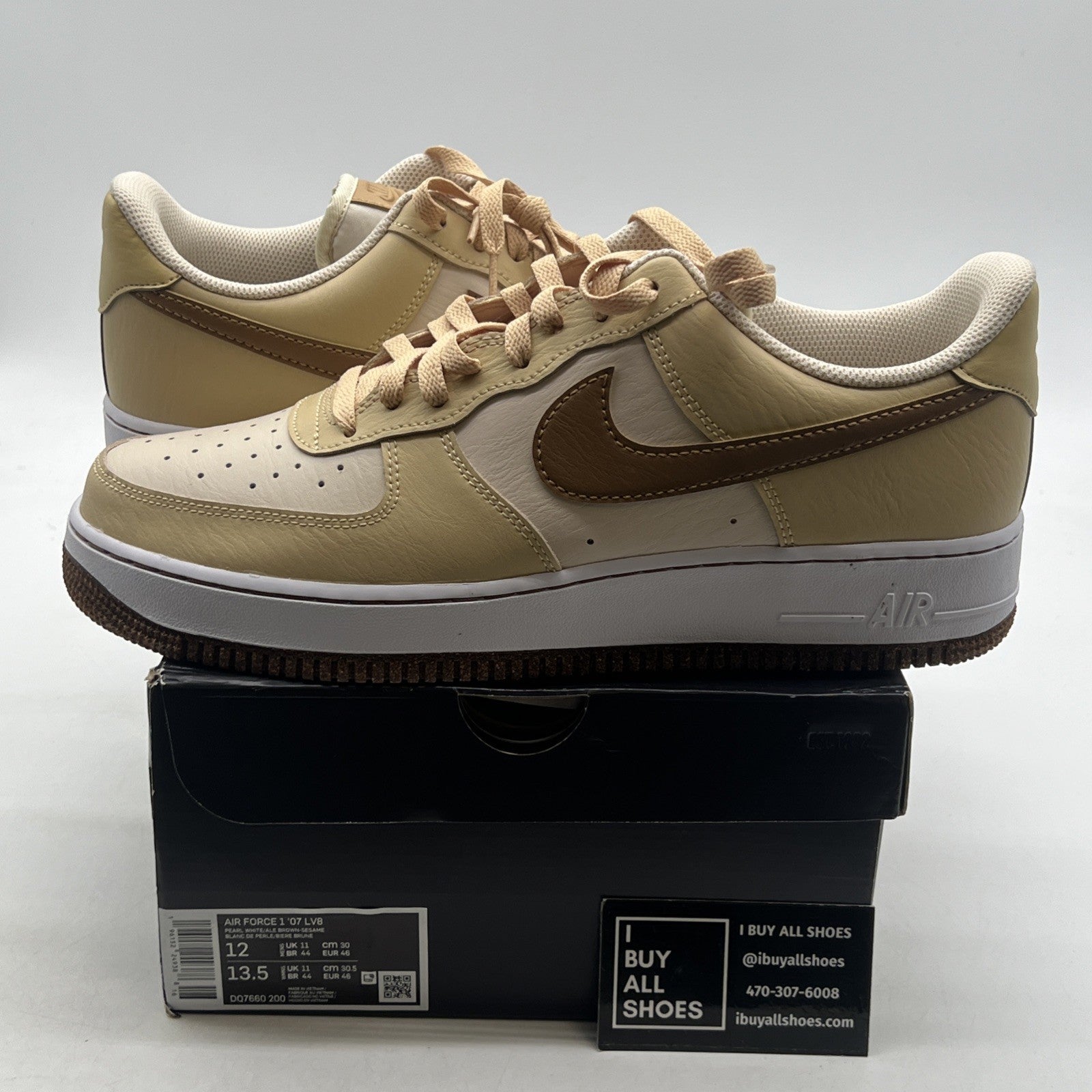 Size 12 - Nike Air Force 1 '07 LV8 EMB Inspected By Swoosh (DQ7660-200)
