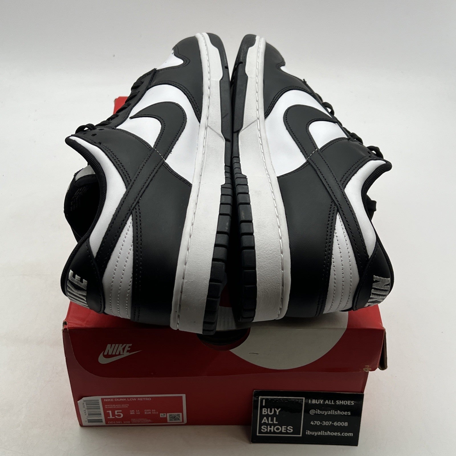 Size 15 - Nike Dunk Low Black White (DD1391-100)