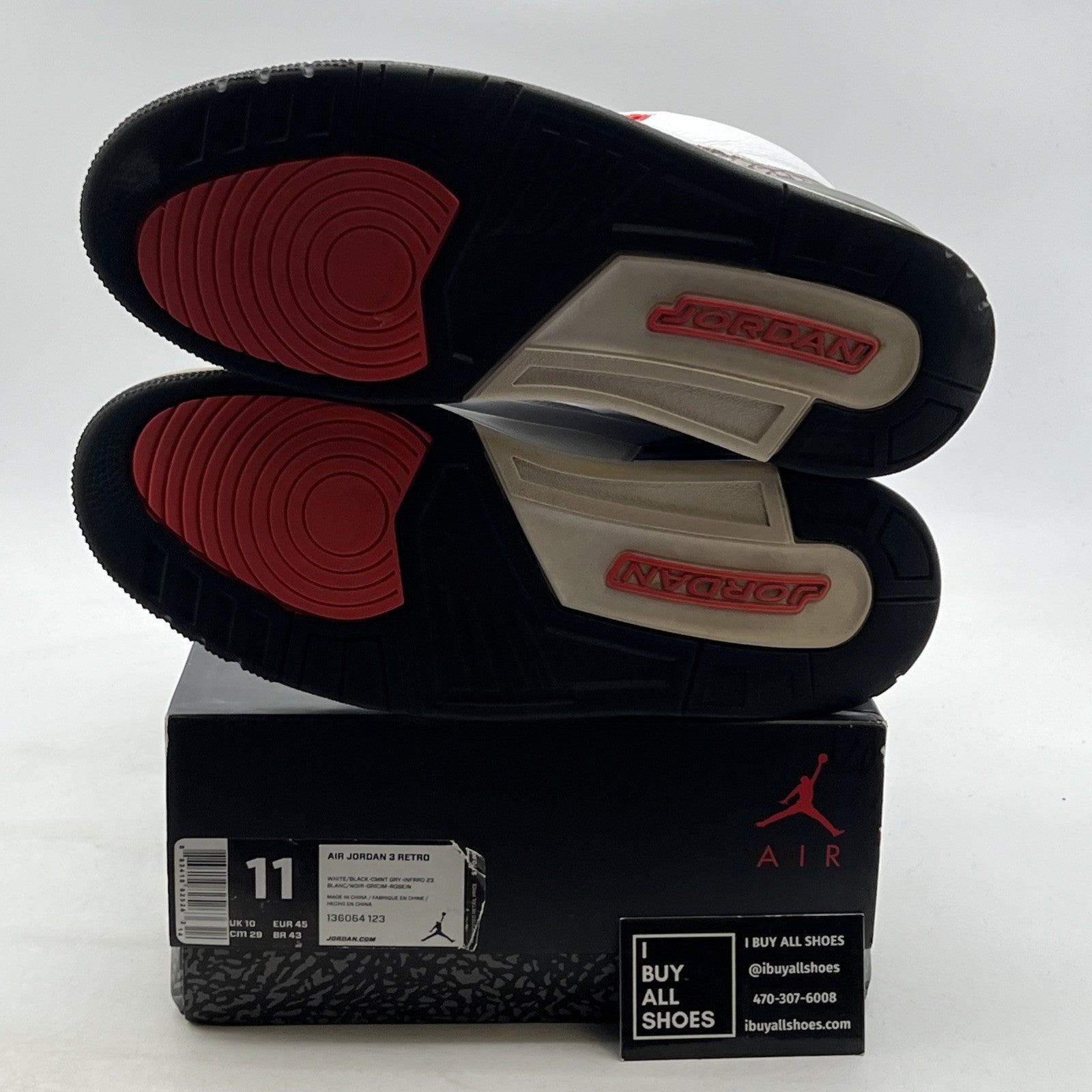 Size 11 - Air Jordan 3 Retro Infrared 23 (136064-123)