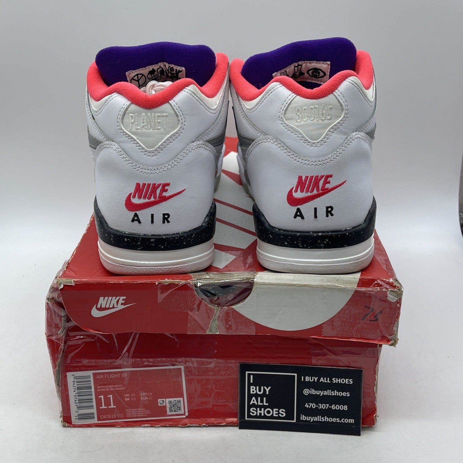 Size 11 - Nike Air Flight 89 Planet of Hoops (CW2616-101)