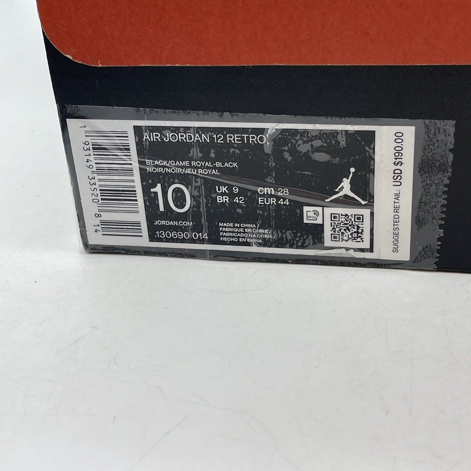 Size 10 - Air Jordan 12 Retro Game Royal Blue Black Suede Leather (130690-014)