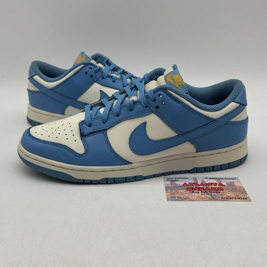 Size 11.5 - Nike Dunk Low Coast W10 Men’s Unc Blue White Yellow Premium Leather