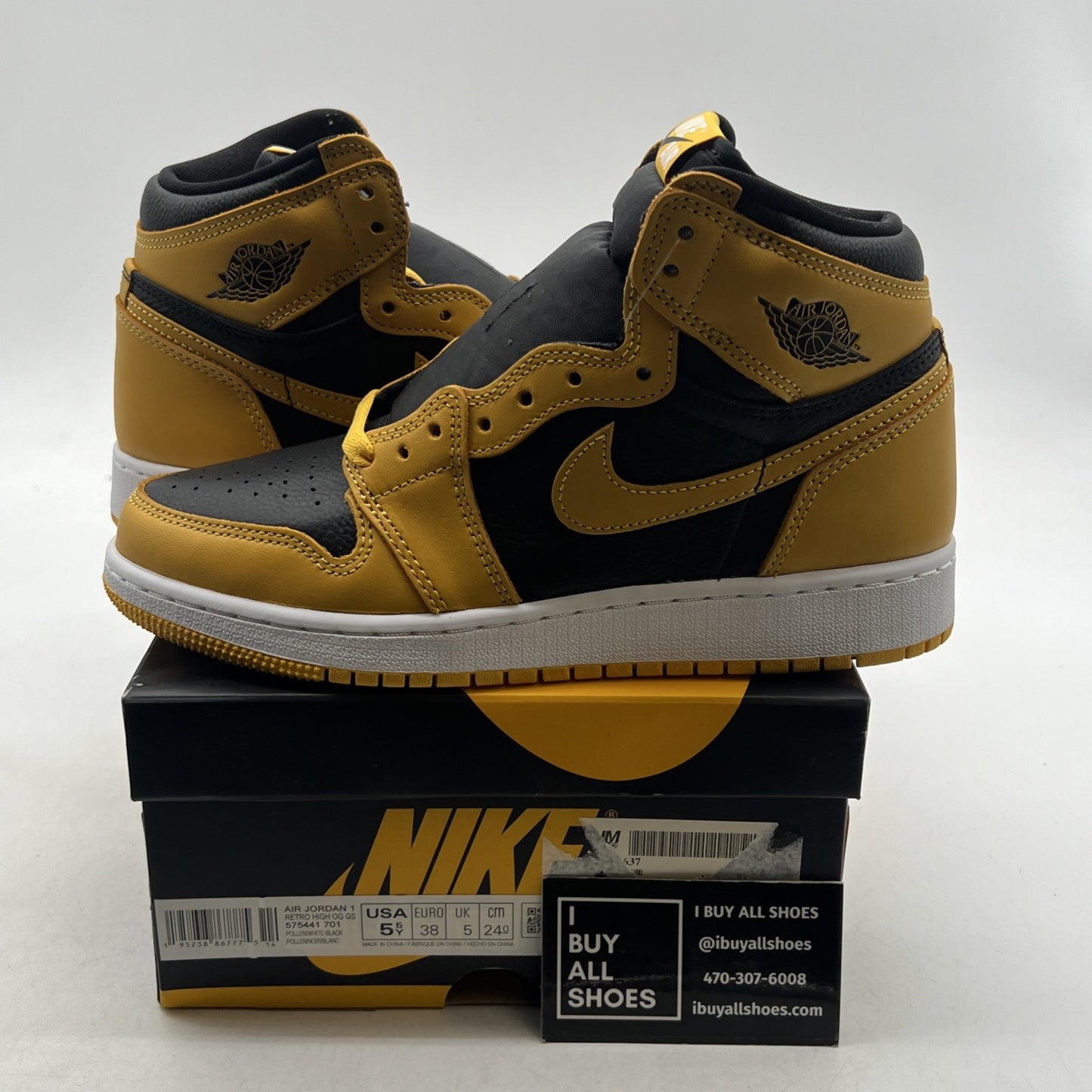 Size 5.5Y - Air Jordan 1 Retro OG High Pollen (575441-701)