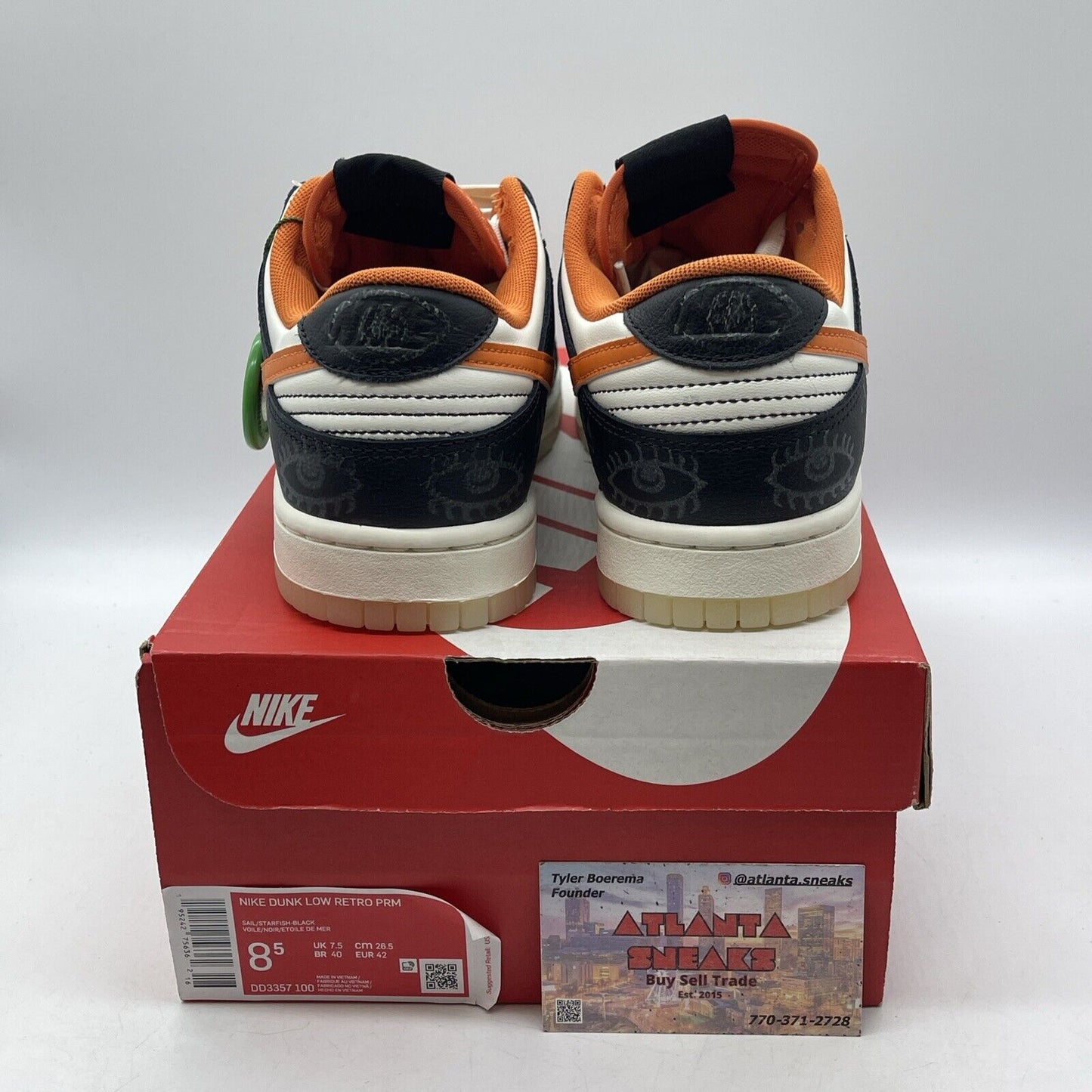 Size 6.5 - Nike Dunk Premium 2021 Low Halloween Orange Leather (DD3357-100)