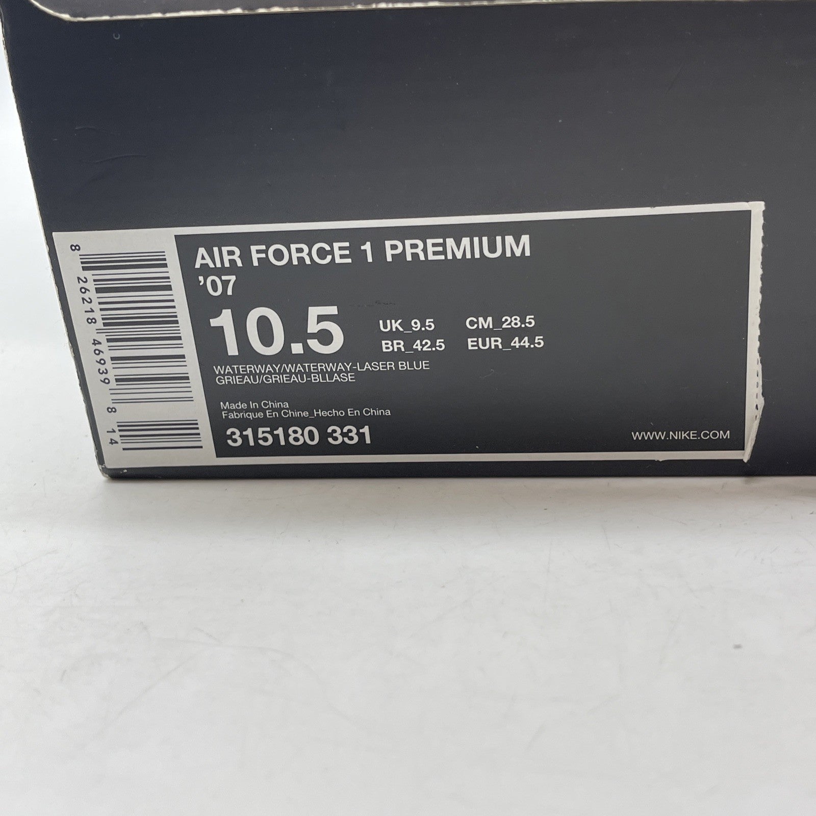 Size 10.5 - Nike Air Force 1 Premium 07 Japan Grey Suede Leather (315180-331)