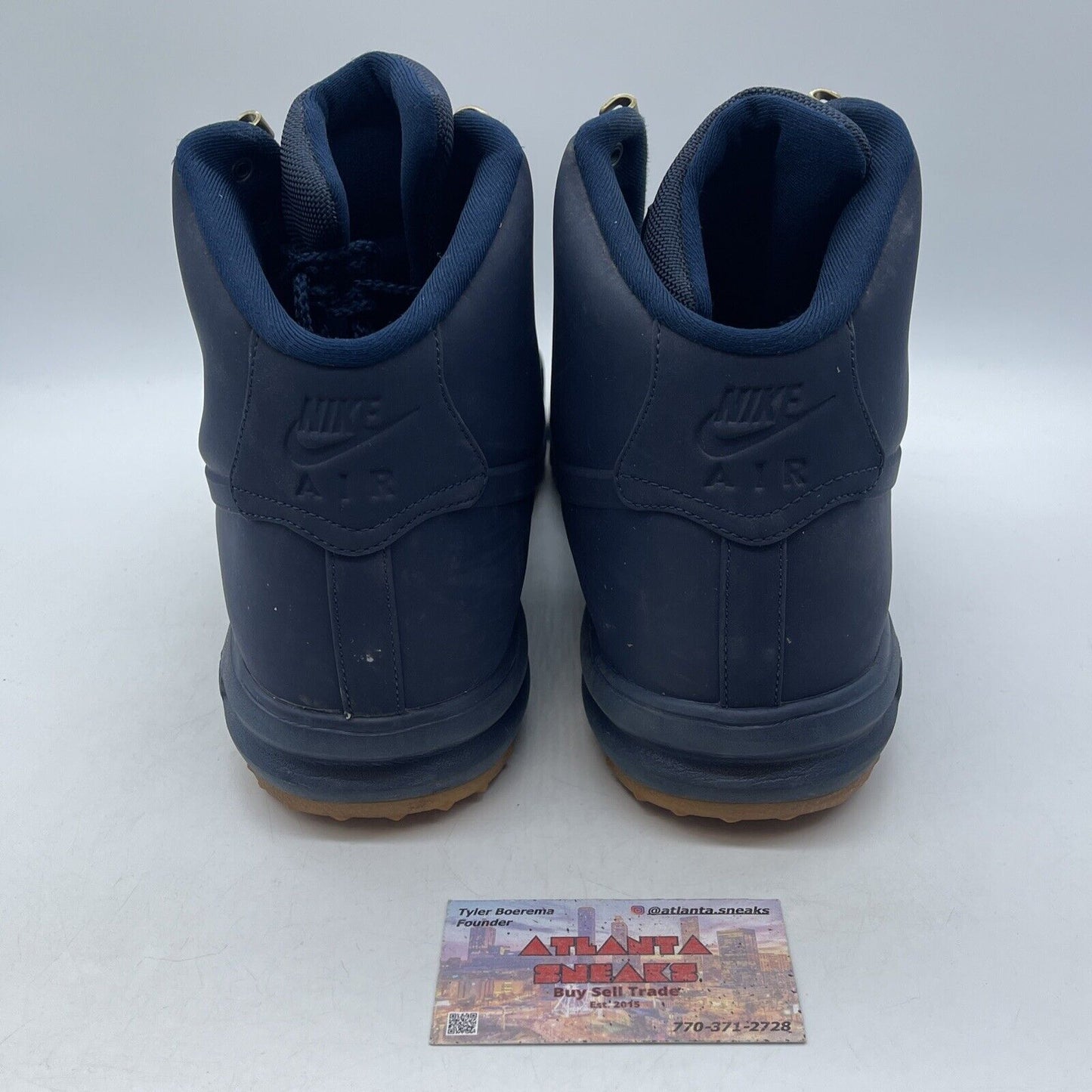 Size 13 - Nike Lunar Force 1 Duckboot 18 Obsidian Gum Blue Suede (BQ7930-400)