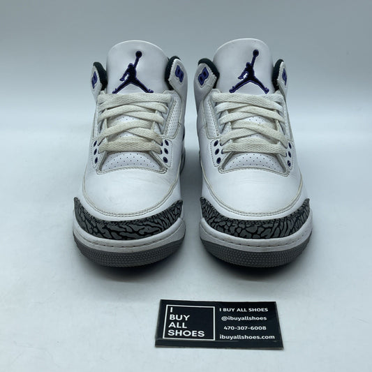 Size 8.5 - Jordan 3 Retro Mid Dark Iris Leather Grey Suede (CT8532-105)