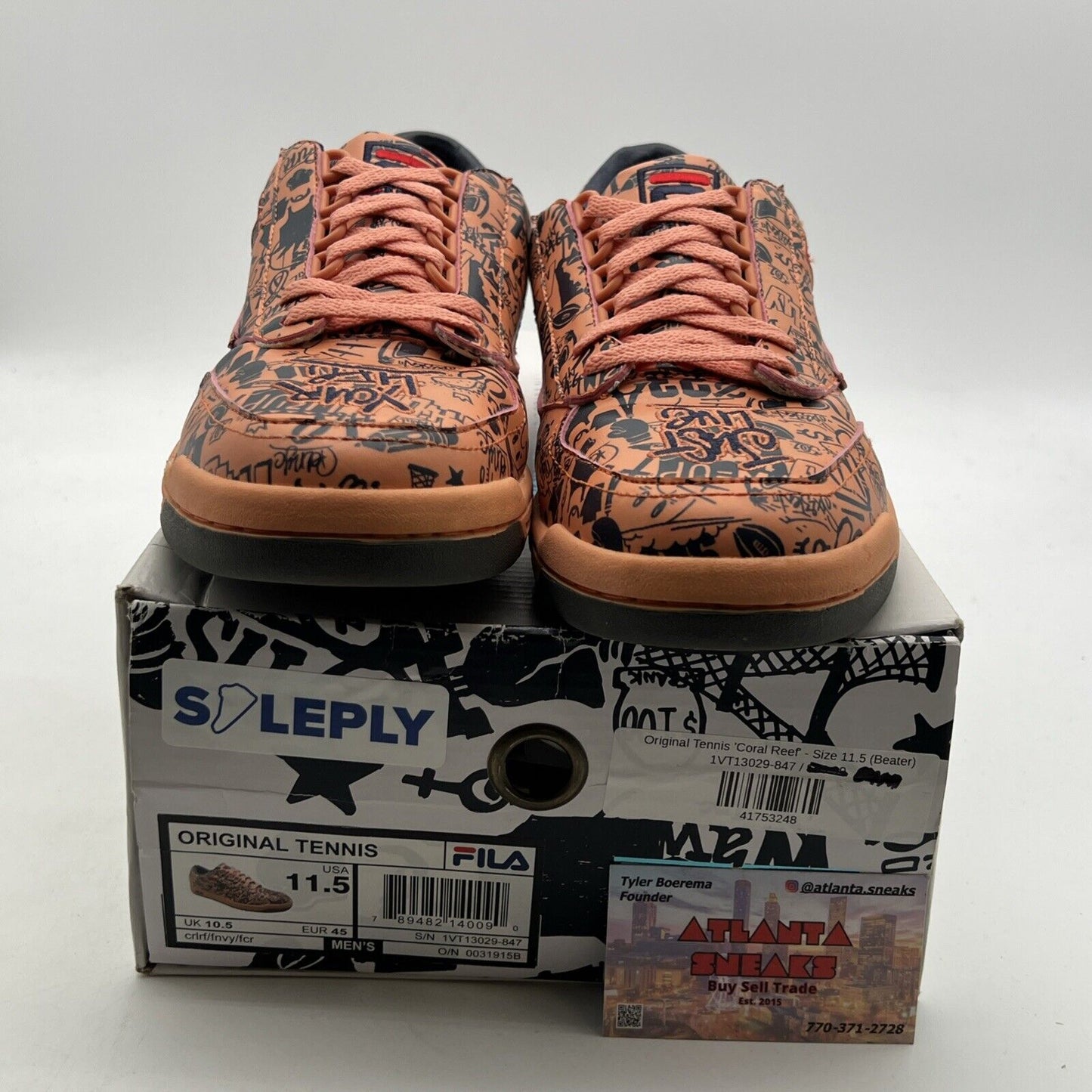 Size 11.5 - Fila Original Tennis “Coral Reef” Orange/Blue/Grey (1VT13029-847)
