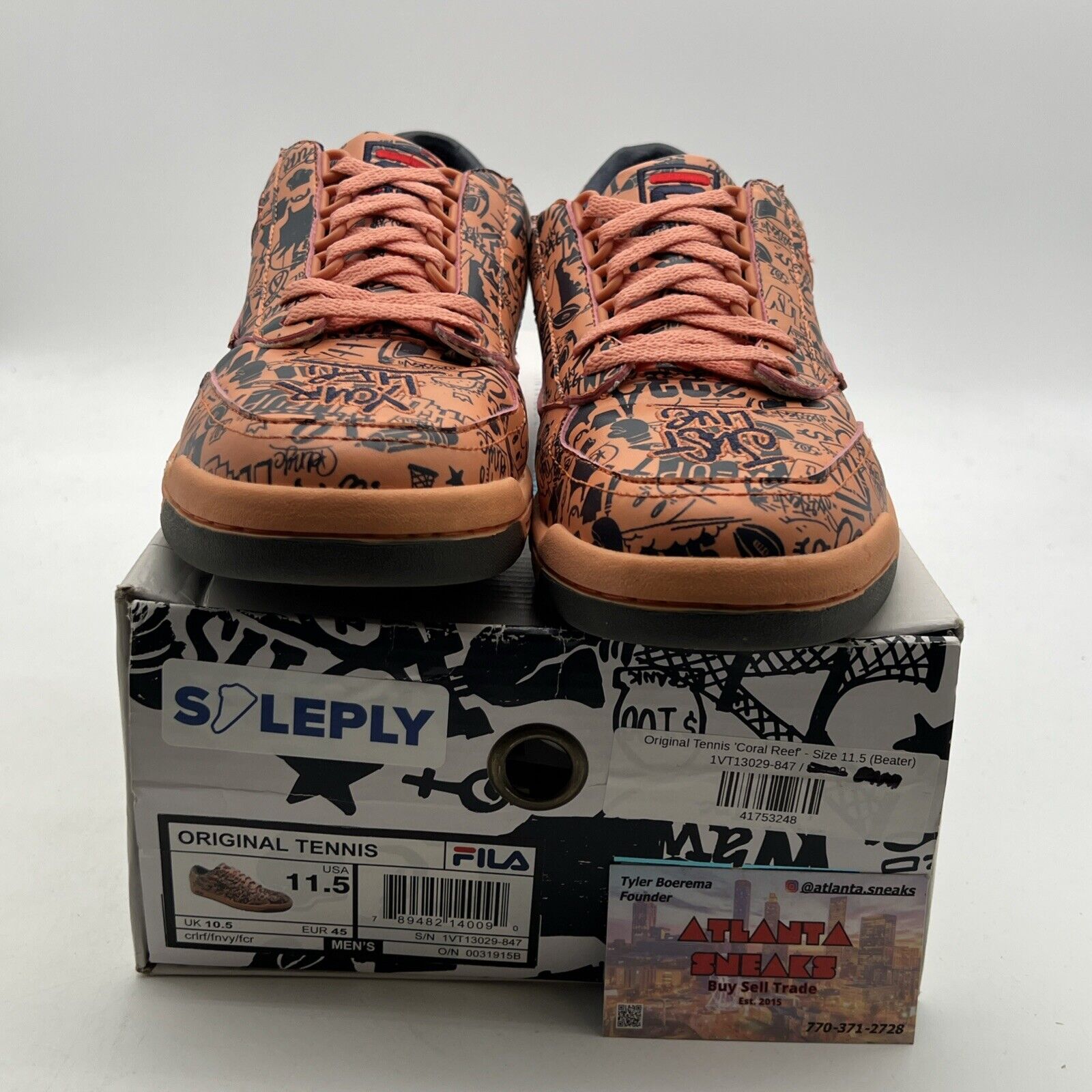 Size 11.5 - Fila Original Tennis “Coral Reef” Orange/Blue/Grey (1VT13029-847)