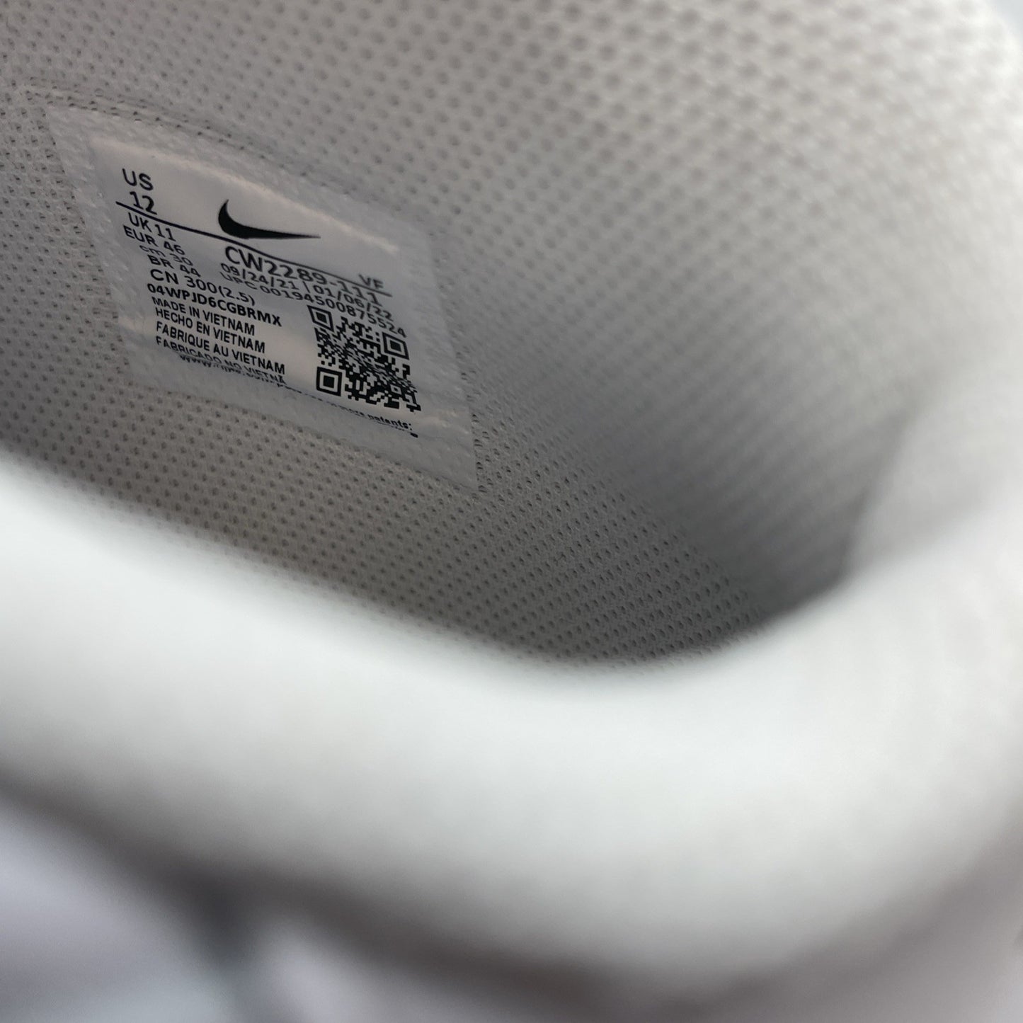 Size 12 - Nike Air Force 1 '07 Mid Triple White Leather (CW2289-111)
