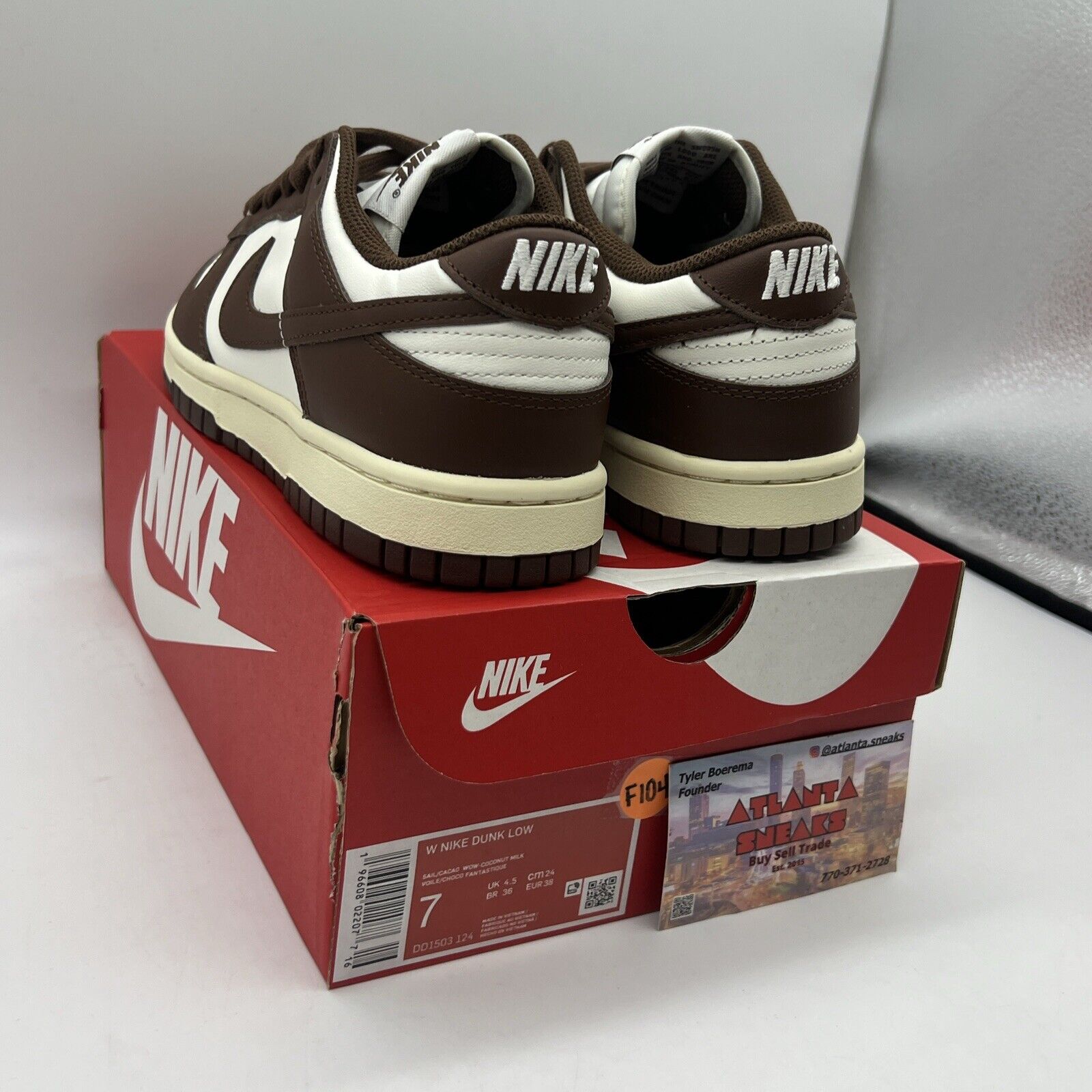 Size 7 - Nike Dunk Low Cacao Wow W Brand New Og All Womens