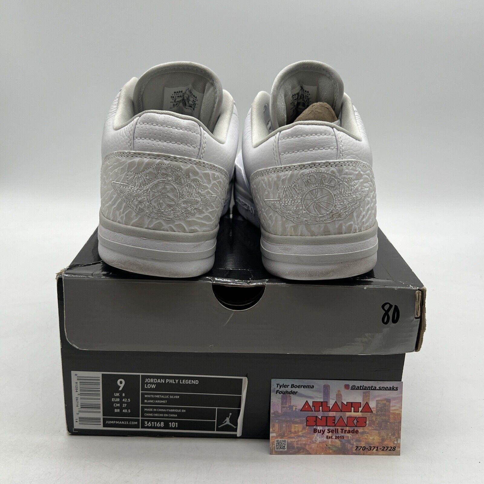 Size 9 - Jordan Phly Legend Low White Elephant (361168-101)