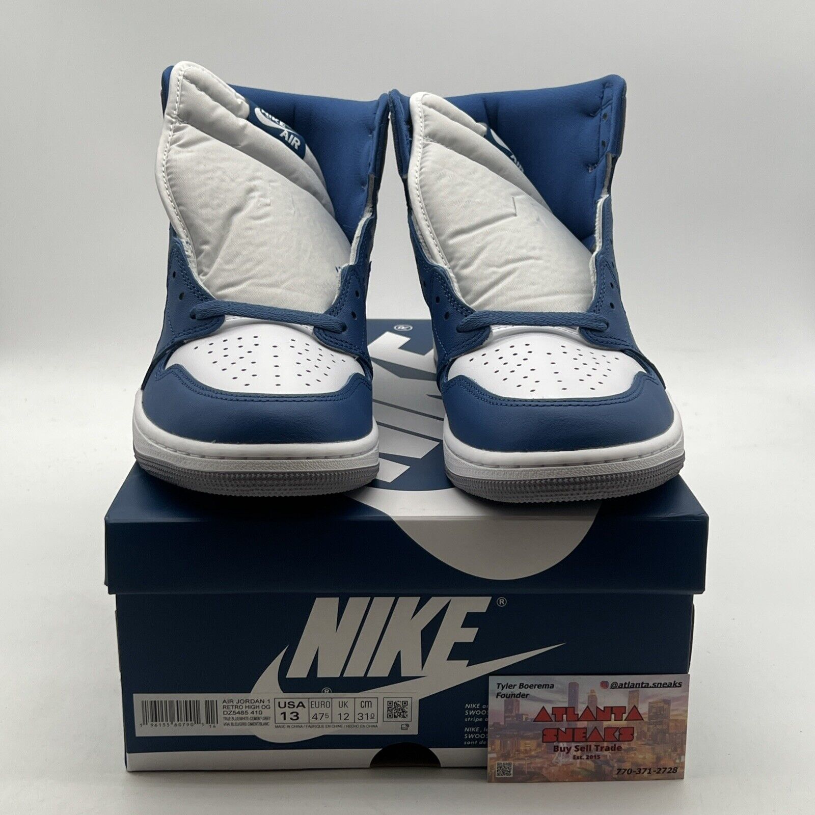 Size 13 - Air Jordan 1 Retro OG High True Blue (DZ5485-410)