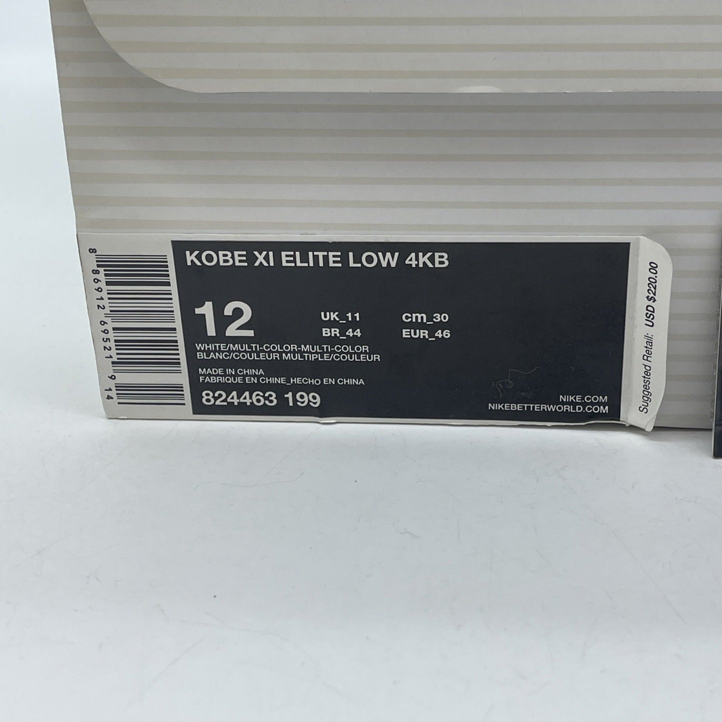 Size 12 - Nike Kobe 11 Elite 4KB Low White Horse Green Suede (824463-199)