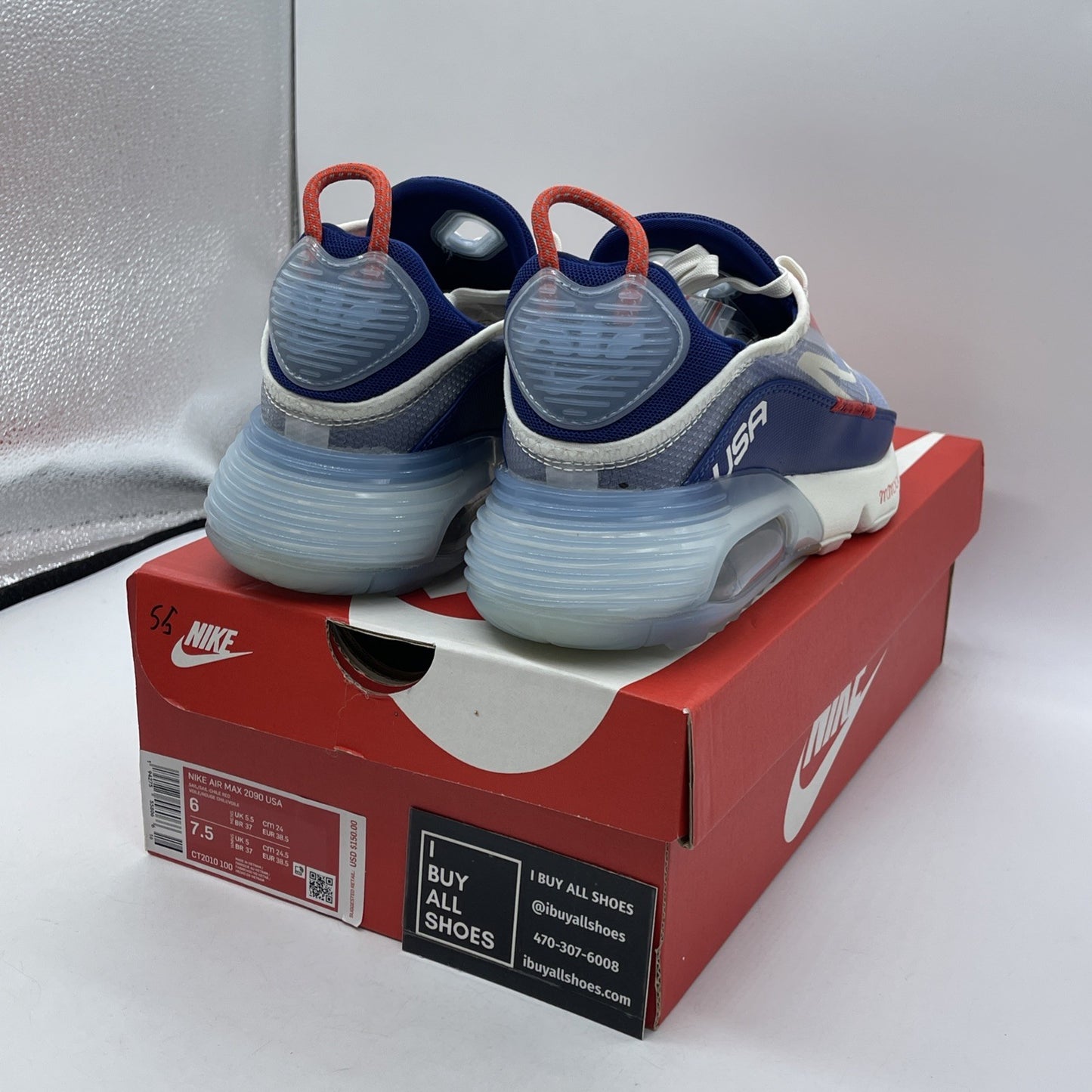 Size 6 - Nike Air Max 2090 USA Blue White Leather (CT2010-100)