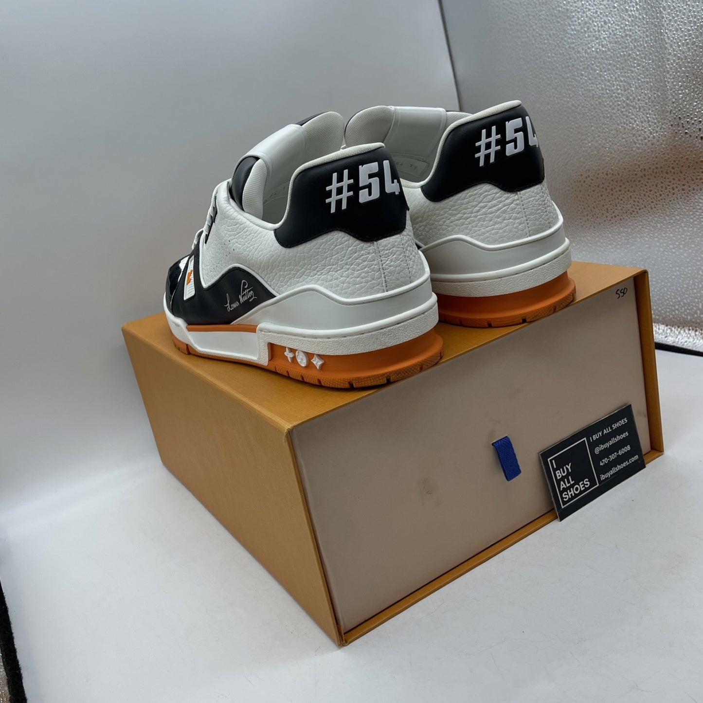 Size 11 LV - LOUIS VUITTON #54 Orange Black White