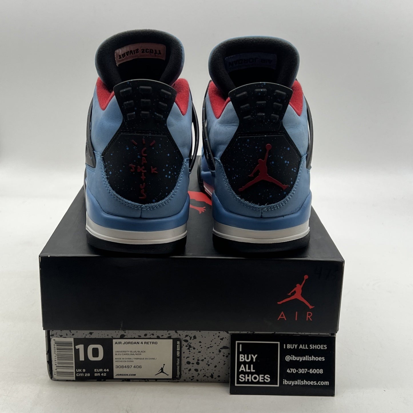 Size 10 - Air Jordan 4 Retro x Travis Scott Mid Cactus Jack (308497-406)