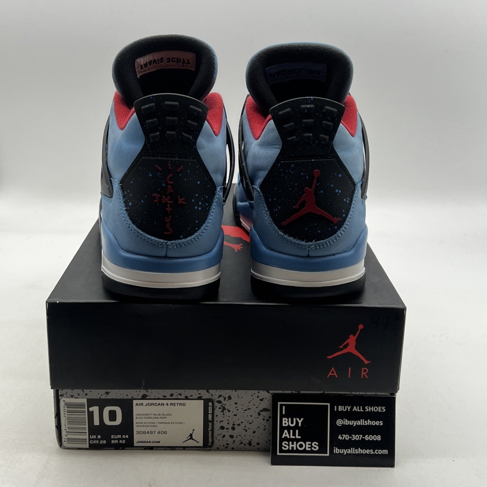 Size 10 - Air Jordan 4 Retro x Travis Scott Mid Cactus Jack (308497-406)
