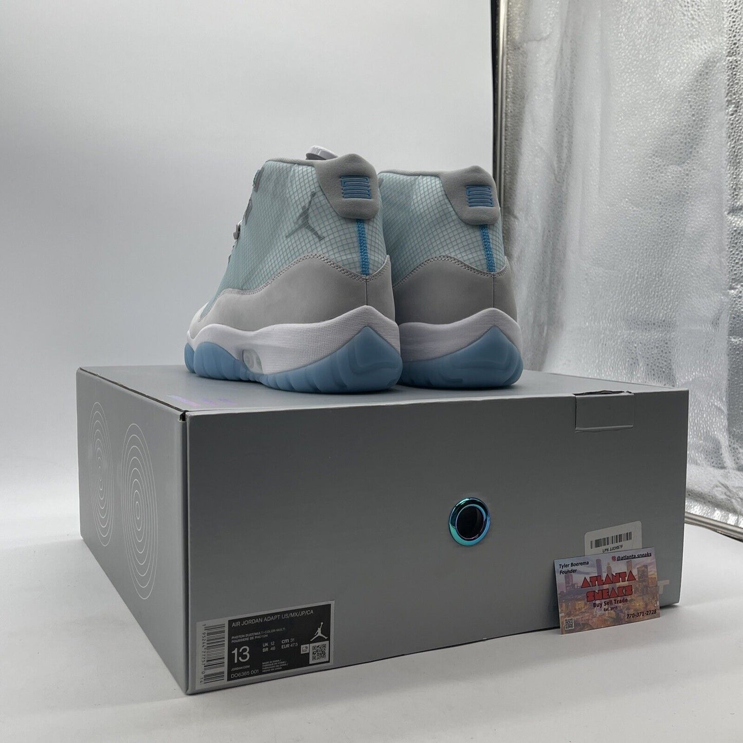 Size 13 - Air Jordan 11 Adapt Legend Blue Grey White Suede Leather (DO6365-001)