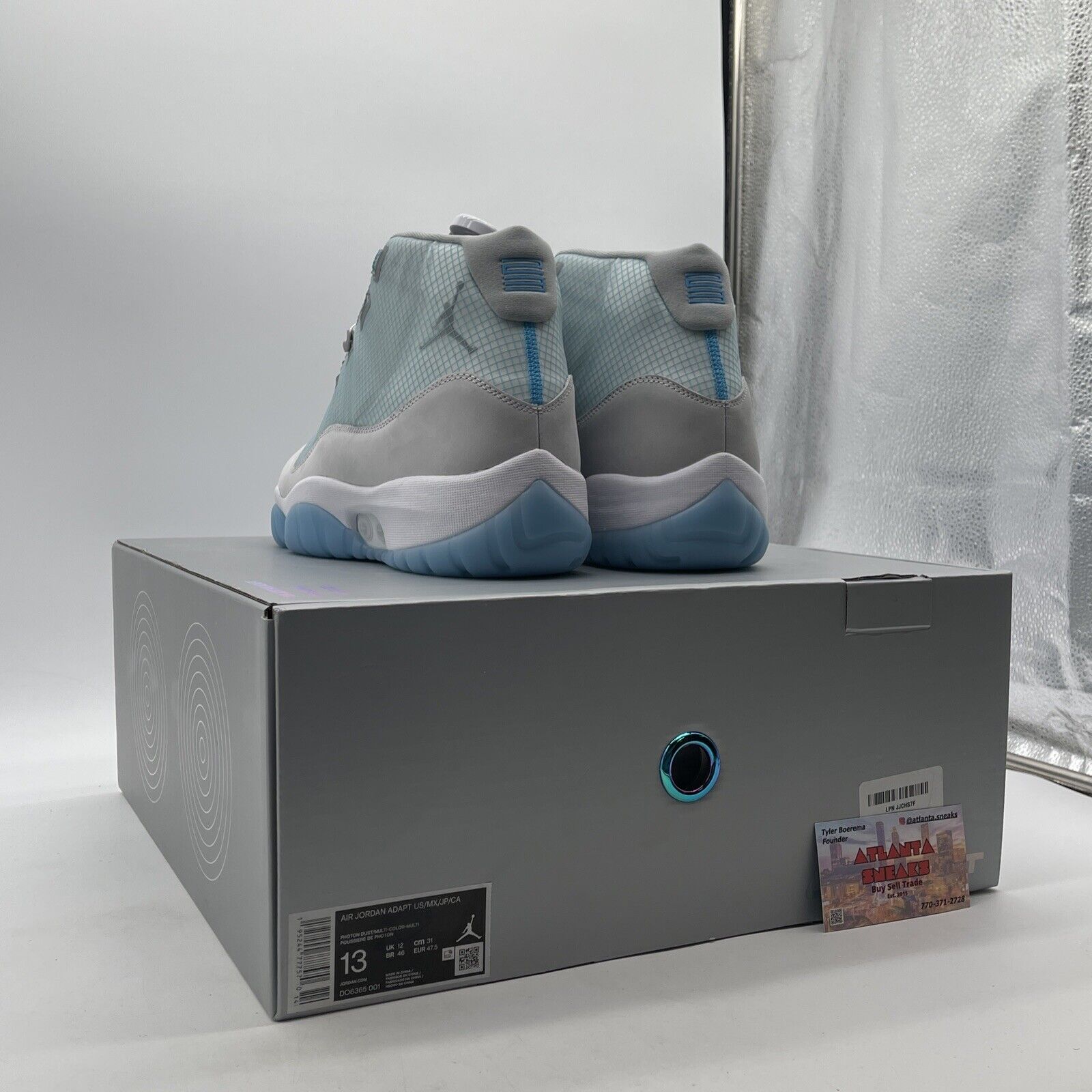 Size 13 - Air Jordan 11 Adapt Legend Blue Grey White Suede Leather (DO6365-001)