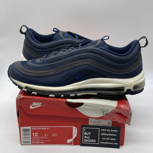 Size 12 - Nike Air Max 97 Obsidian Blue Leather Suede (921826-402)