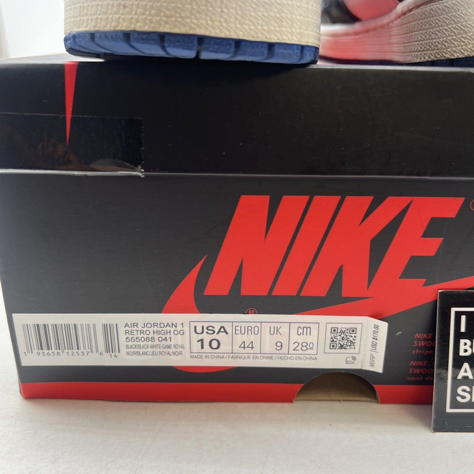 Size 10 - Air Jordan 1 Retro OG High Royal Toe (555088-041)