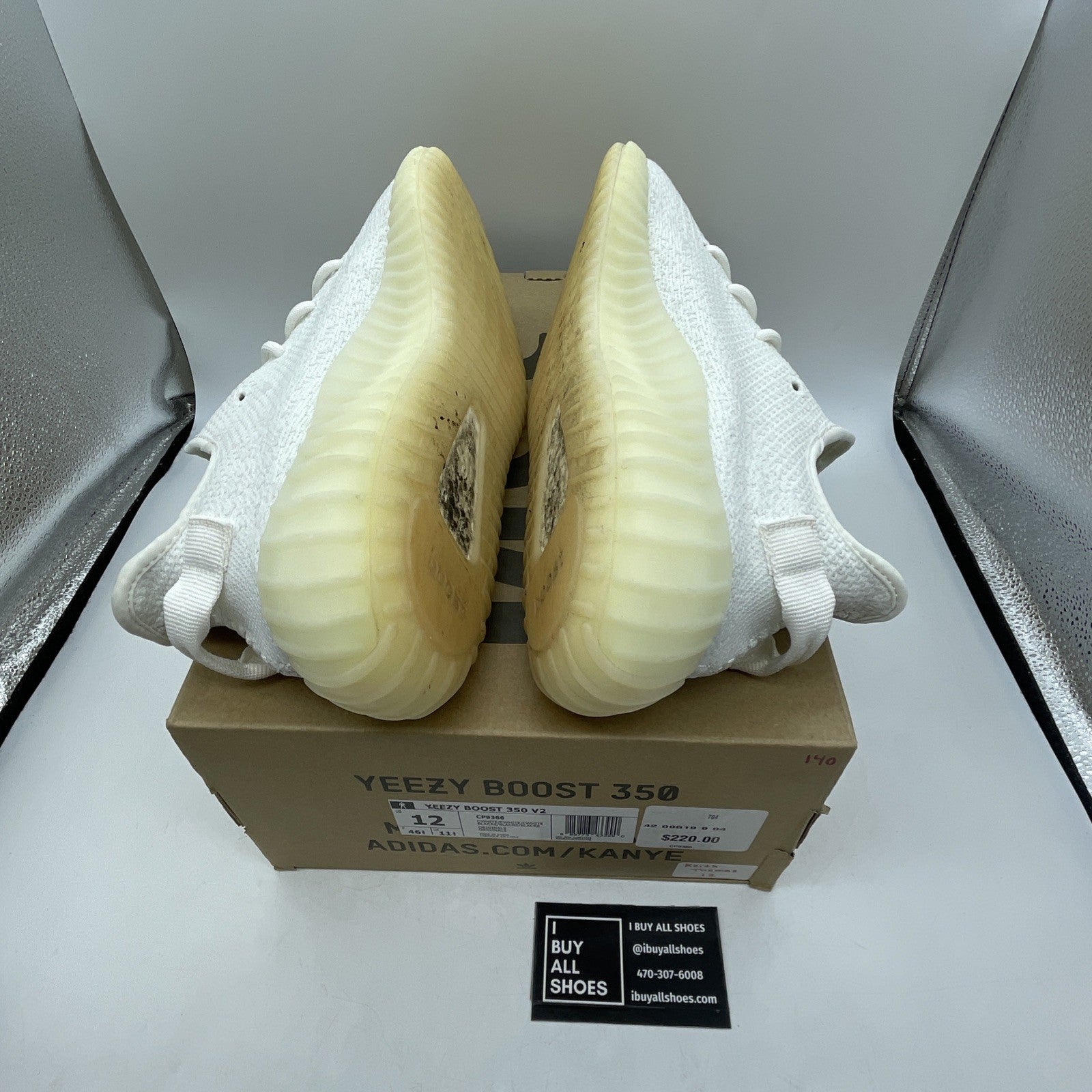 Size 12 - adidas Yeezy Boost 350 V2 Low Cream White Triple White (CP9366)