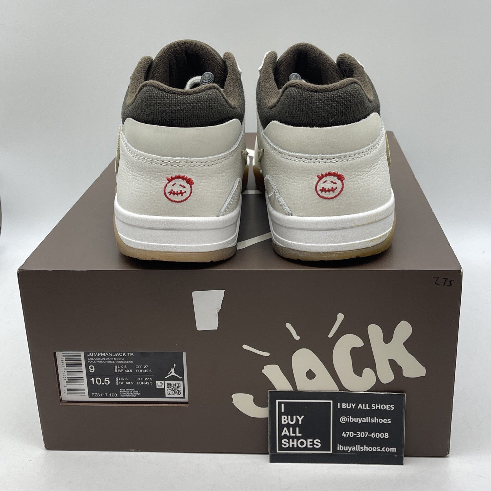 Size 9 - Travis Scott x Air Jordan Jordan Jumpman Jack TR Sail (FZ8117-100)