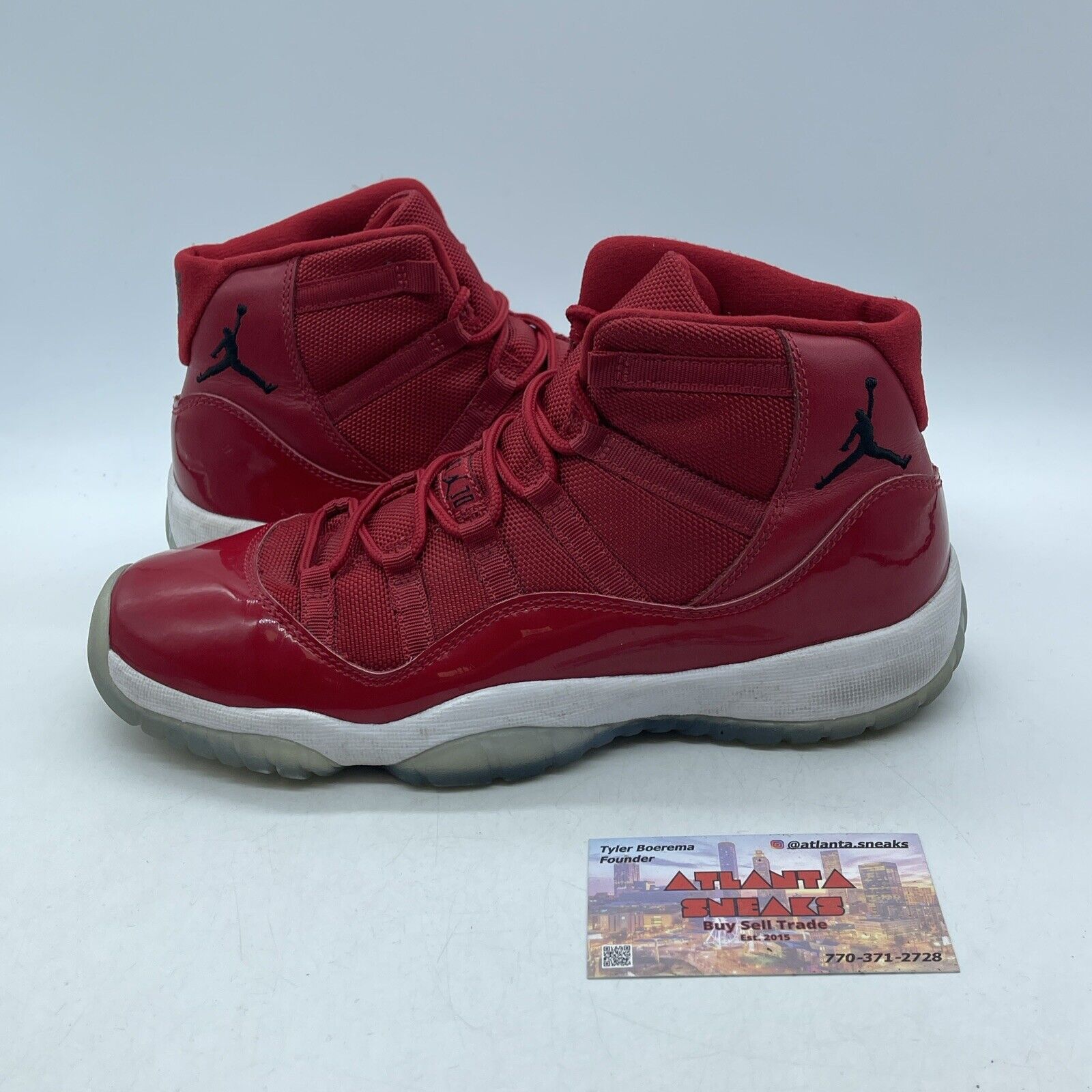 Size 7Y (GS) - Jordan 11 Retro High Win Like '96 Red Black White (378038-623)