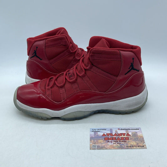 Size 7Y (GS) - Jordan 11 Retro High Win Like '96 Red Black White (378038-623)