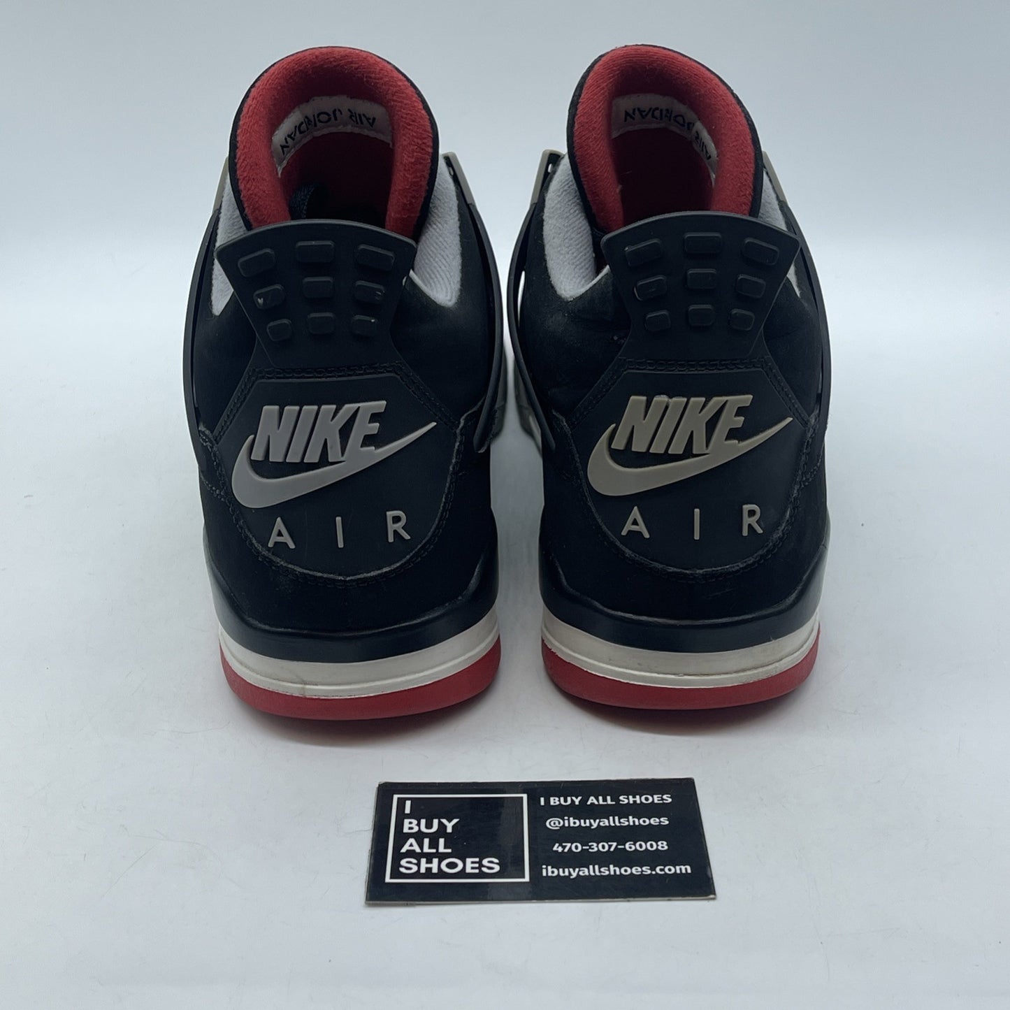 Size 12 - Jordan 4 Retro OG Mid Bred 2019 Black Grey Suede (308497-060)