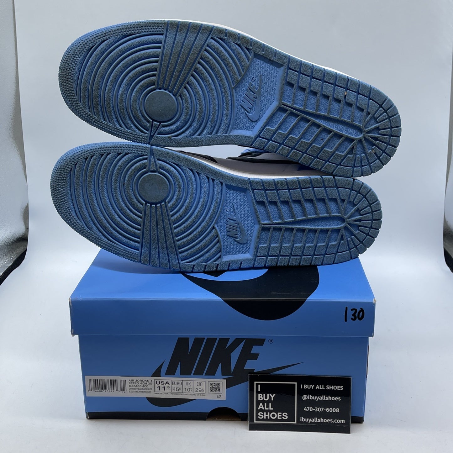 Size 11.5 - Jordan 1 Retro OG High UNC Toe Blue Black White (DZ5485-400)
