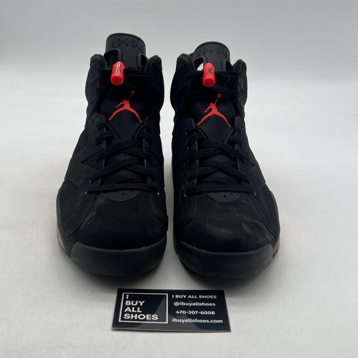Size 9 - Air Jordan 6 Retro Infrared Black 2014 (384664-023)