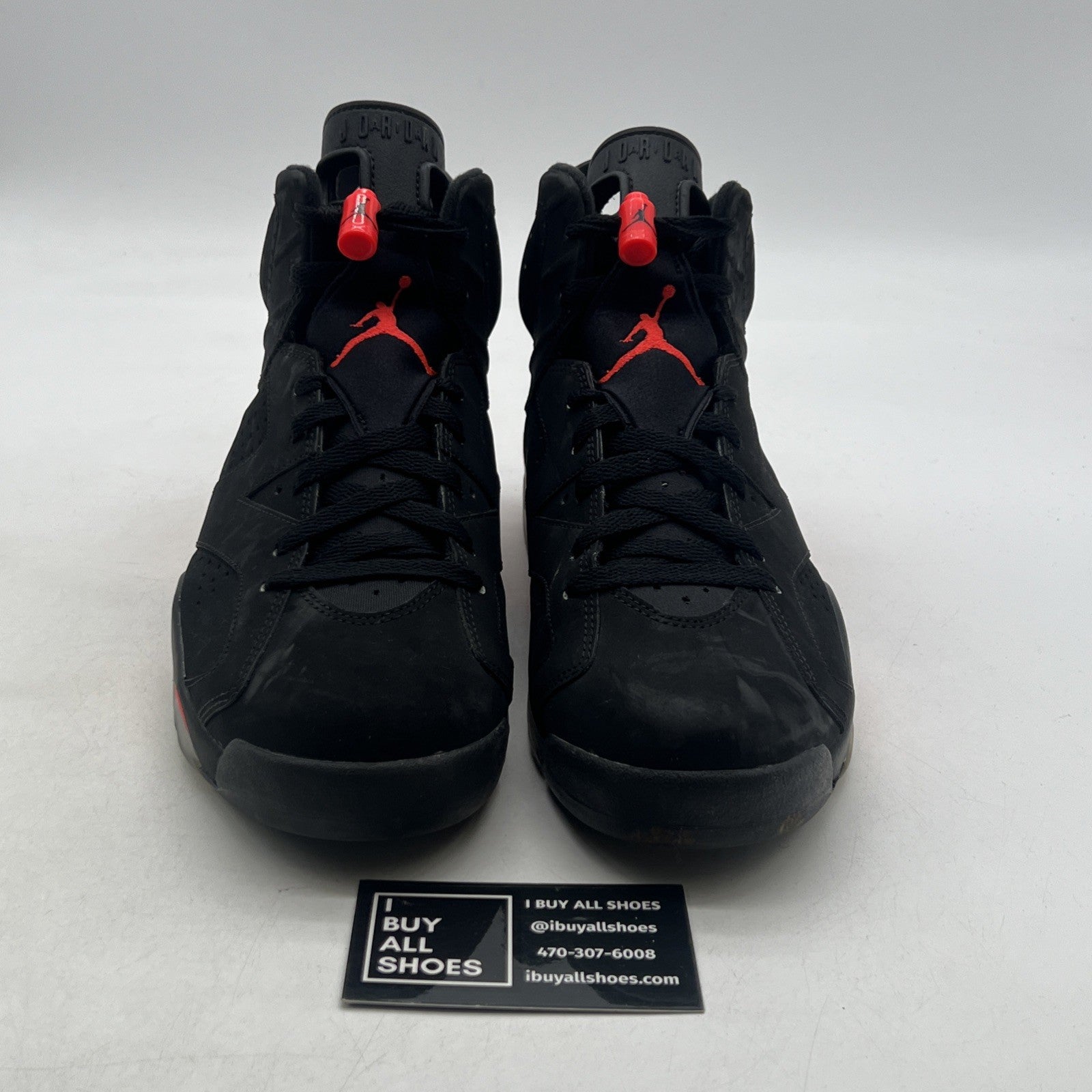 Size 9 - Air Jordan 6 Retro Infrared Black 2014 (384664-023)