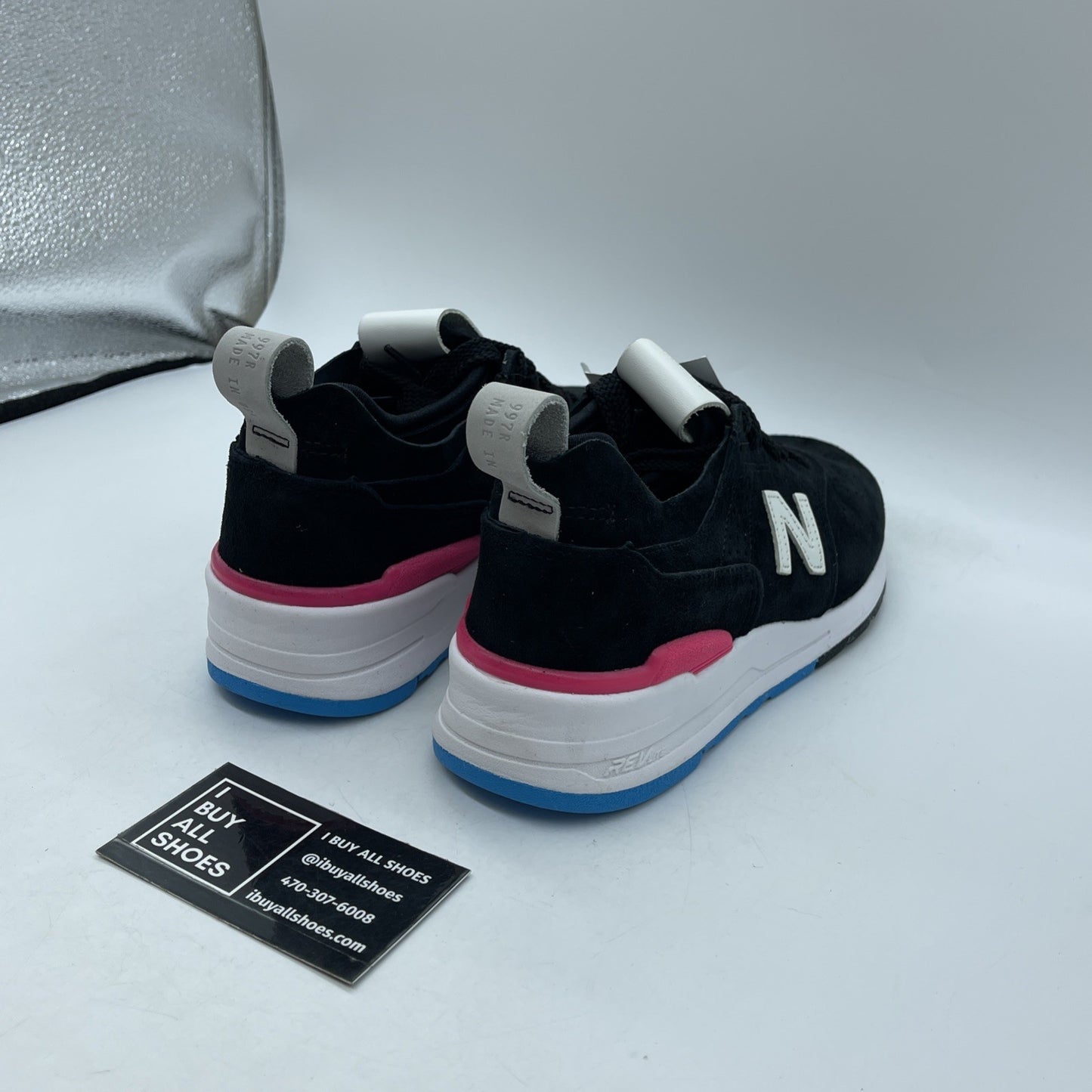 Size 5 - New Balance 997 Deconstructed Made In USA Black White Suede (M997VB2)