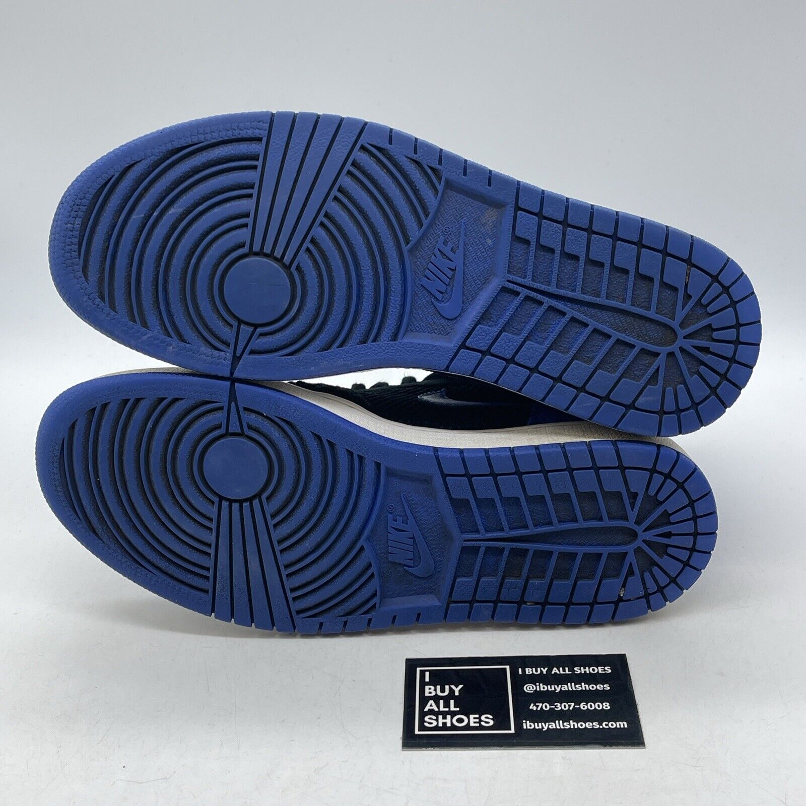 Size 8 - Air Jordan 1 Retro OG Flyknit High Royal Blue Black Suede (919704–006)